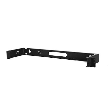 Quest Mfg Hinged Wall Mount Bracket, 1U, 19" x 6"D, Black WB19-0106H
